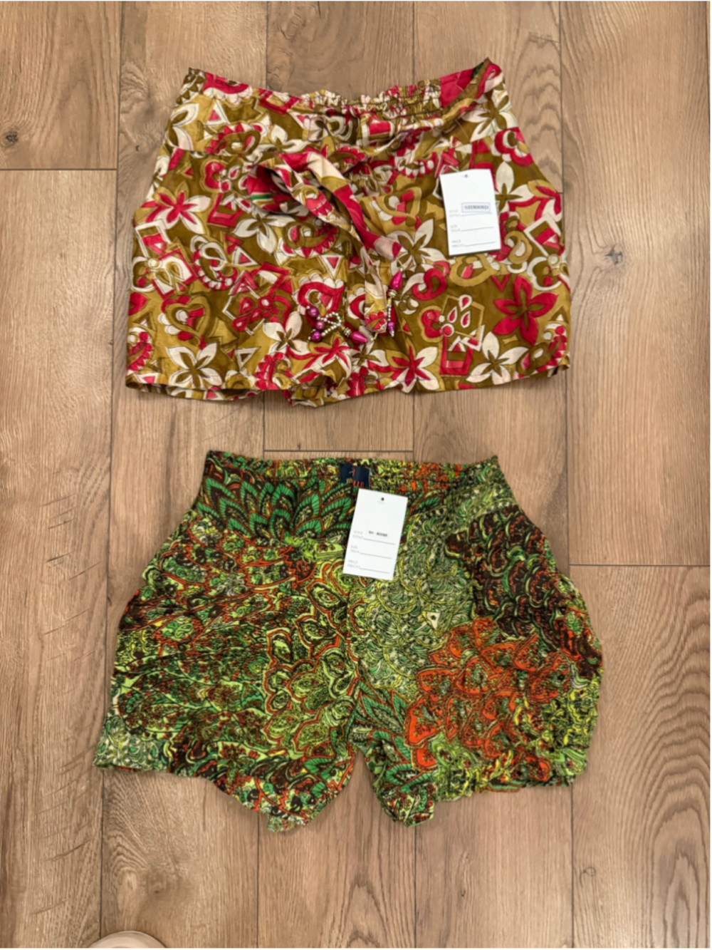 NEW Set of 2 Junglee Billee Shorts Repurposed Boho Sari 28”-34”